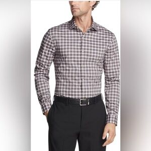 NWT KennethCole reaction SlimFit Dress Shirt untucked length 34/35M 15.5 15 1/2”